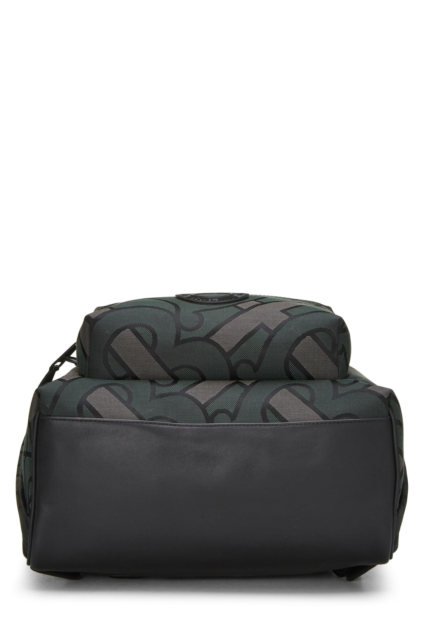 Burberry, sac à dos Jette en toile jacquard verte d'occasion, vert