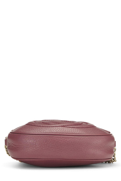 Gucci, Mini sac bandoulière rond à chaîne Soho en cuir violet d'occasion, violet