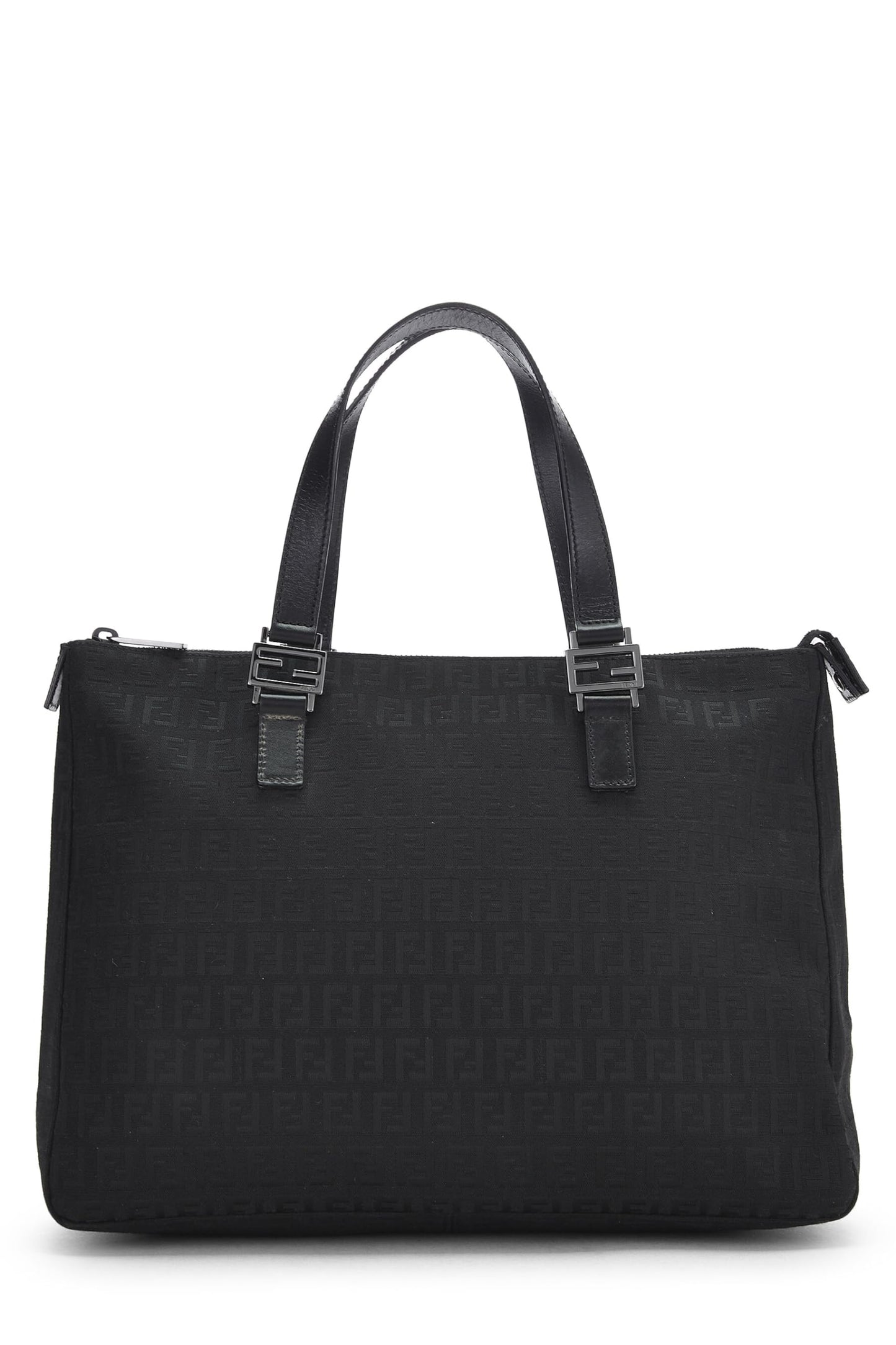 Fendi, Pre-Loved Black Zucchino Canvas Tote Small, Black