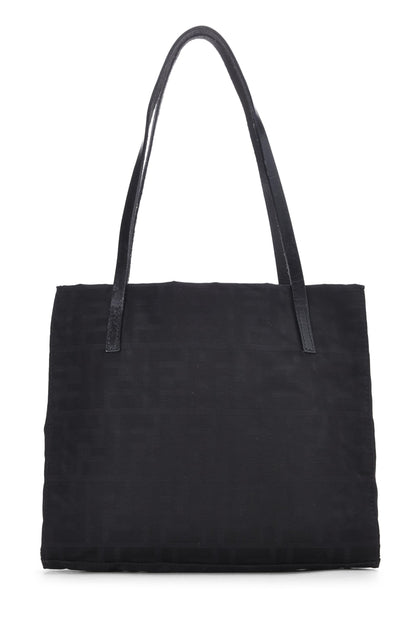 Fendi, Pre-Loved Black Zucca Nylon Tote Small, Black