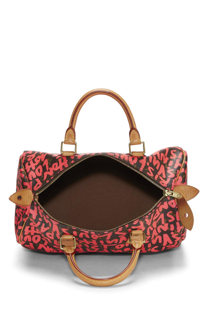 Louis Vuitton, Pre-Loved Stephen Sprouse x Louis Vuitton Monogram Pink Graffiti Speedy 30, Pink