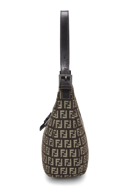 Fendi, Pre-Loved Brown Zucchino Canvas Shoulder Bag, Brown