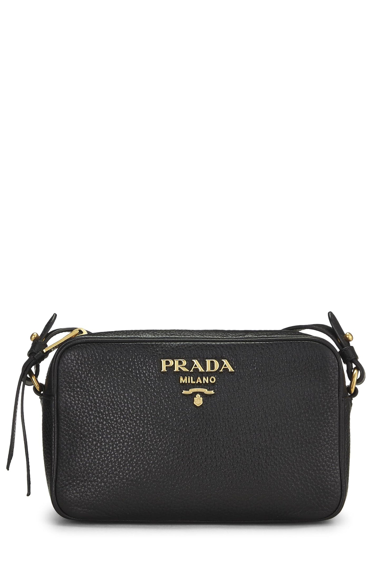 Prada, Bolso para cámara Vitello Daino negro Pre-Loved, Negro