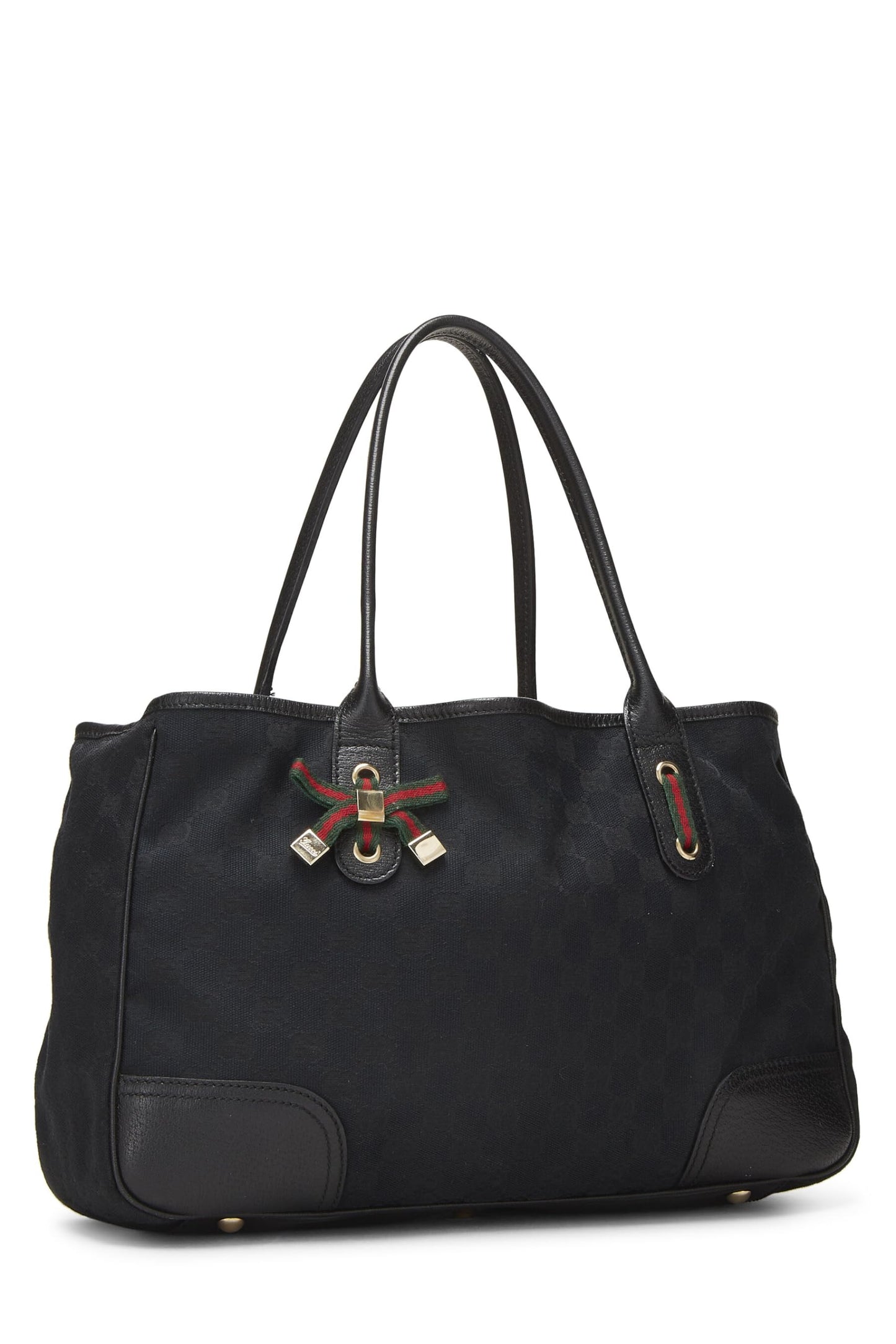 Gucci, sac fourre-tout en toile GG Princy noir d'occasion, noir