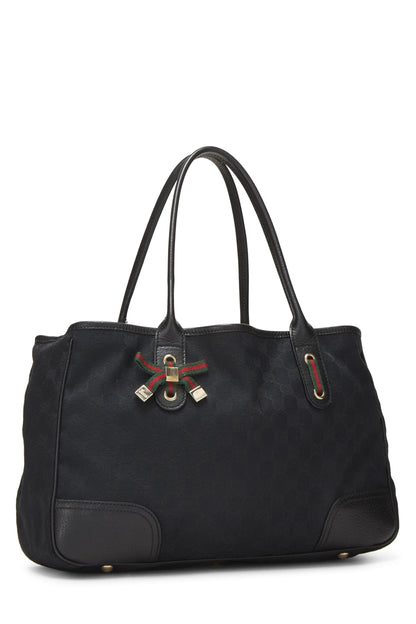 Gucci, Bolso tote Princy de lona GG original negro de Pre-Loved, Negro