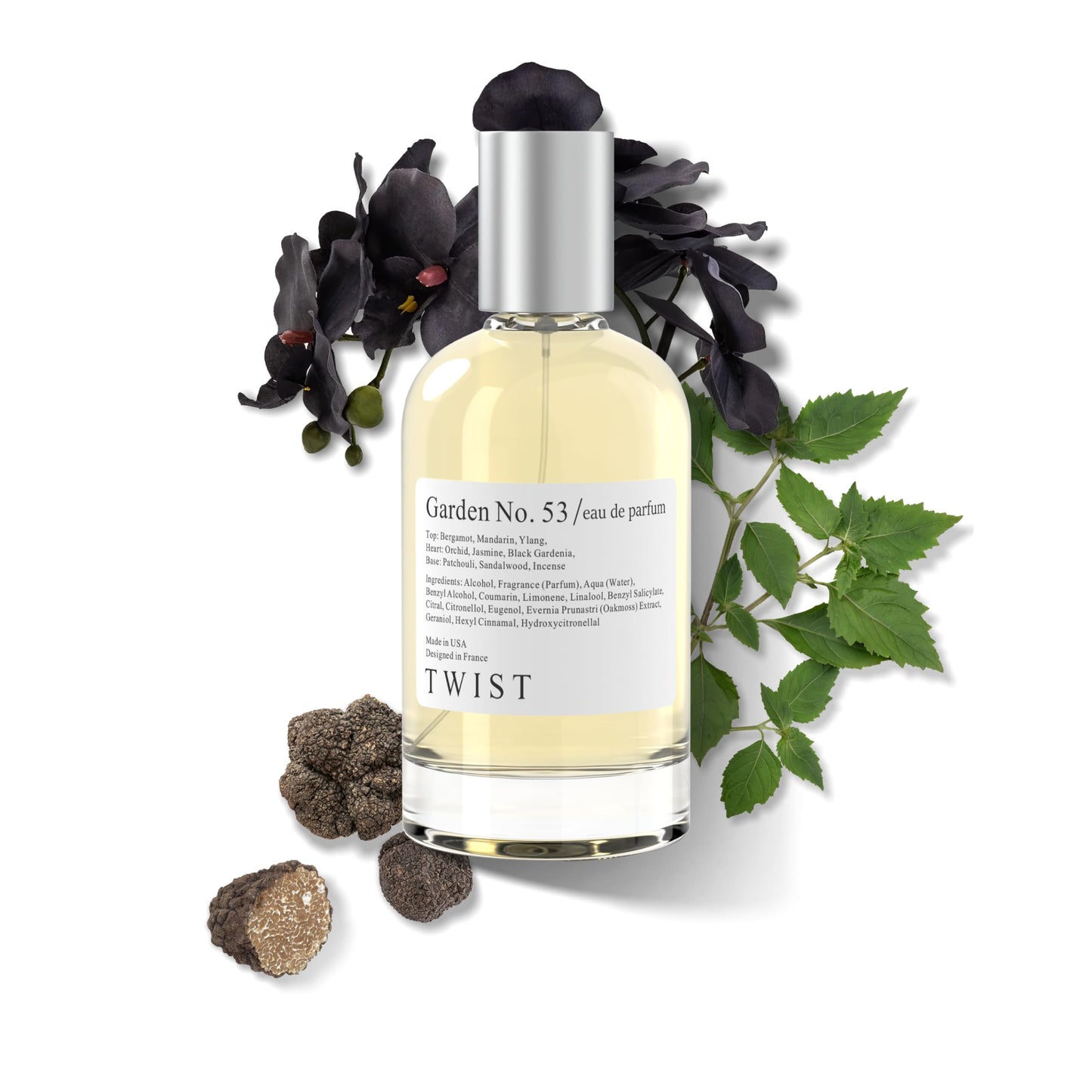 Twist - Garden No. 53 - Eau De Parfum Inspired by Tom Ford's Black Orchid, Long-Lasting Perfume For Women, Paraben Free, Vegan, Clean Ingredients, Fragrance - Spray 100 ml | 3.4 fl. oz.