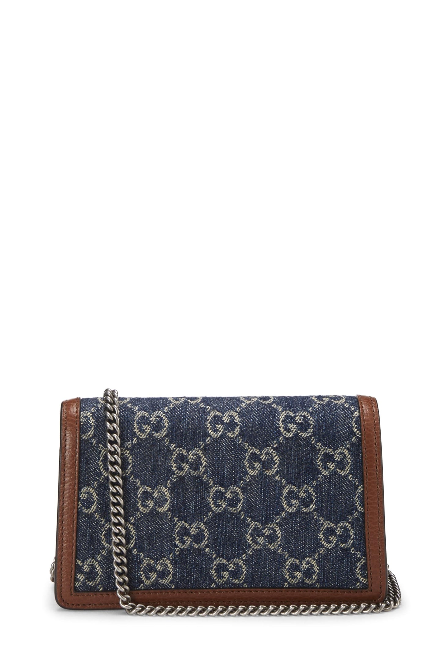 Gucci, Pre-Loved Blue GG Denim Dionysus Shoulder Bag Mini, Blue