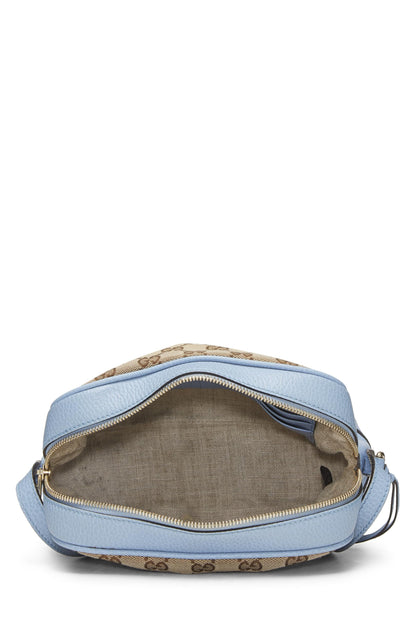 Gucci, sac à bandoulière Bree en toile GG bleu d'occasion, bleu