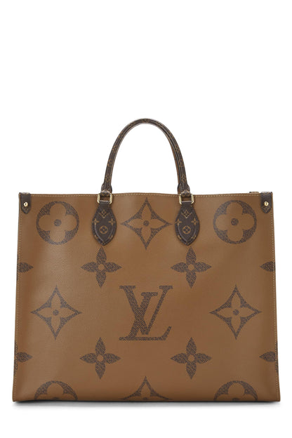 Louis Vuitton, Monograma invertido gigante On The Go GM de Pre-Loved, marrón