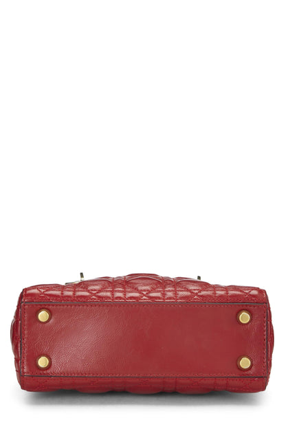 Dior, My Lady Dior Lucky Charm Small en cuir de veau rouge d'occasion, rouge