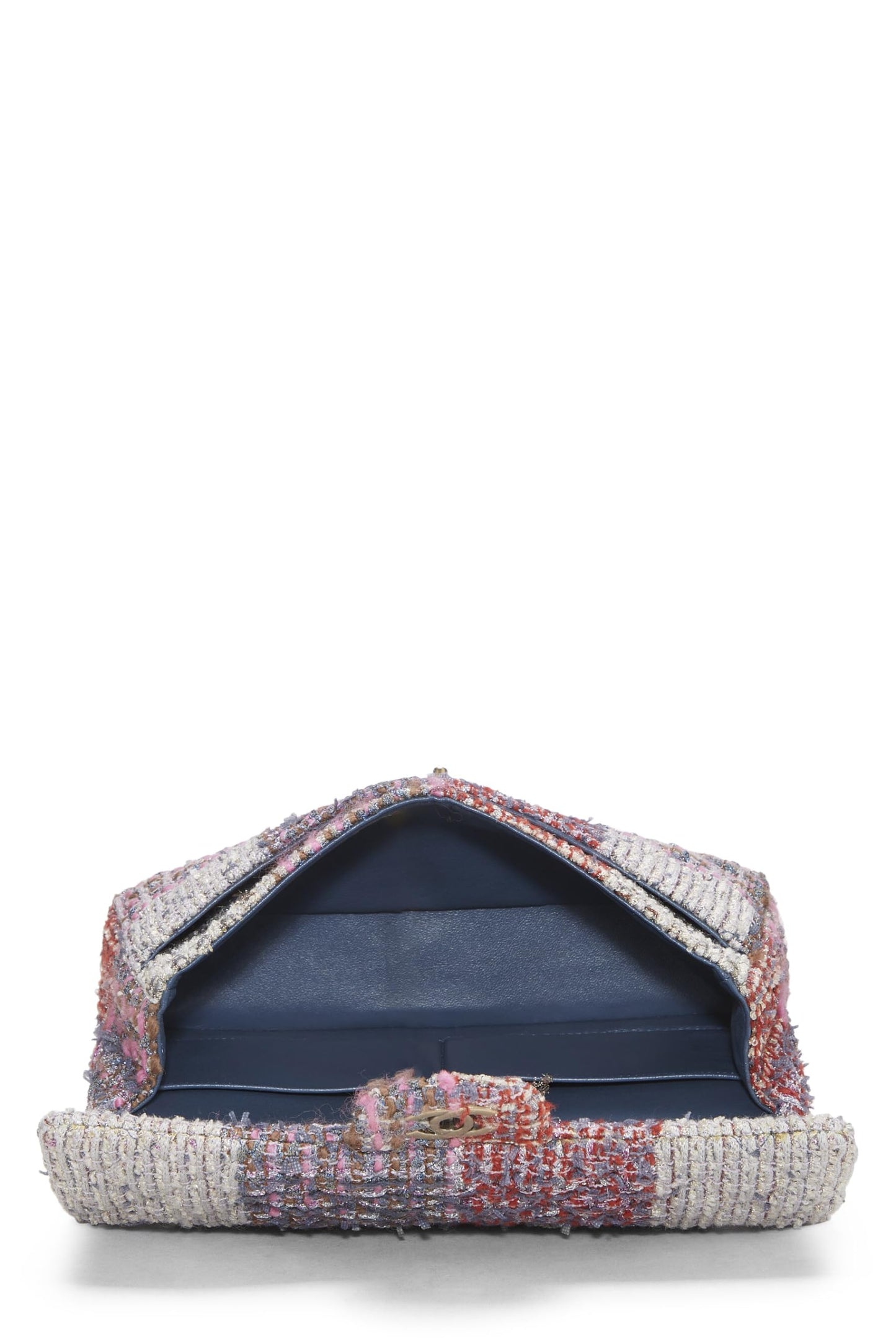 Chanel, Pre-Loved Multicolor Paneled Tweed Classic Double Flap Medium, Multi