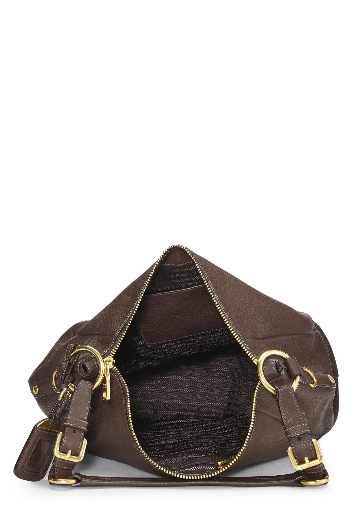 Prada, Vitello Daino Hobo marron pré-aimé, marron