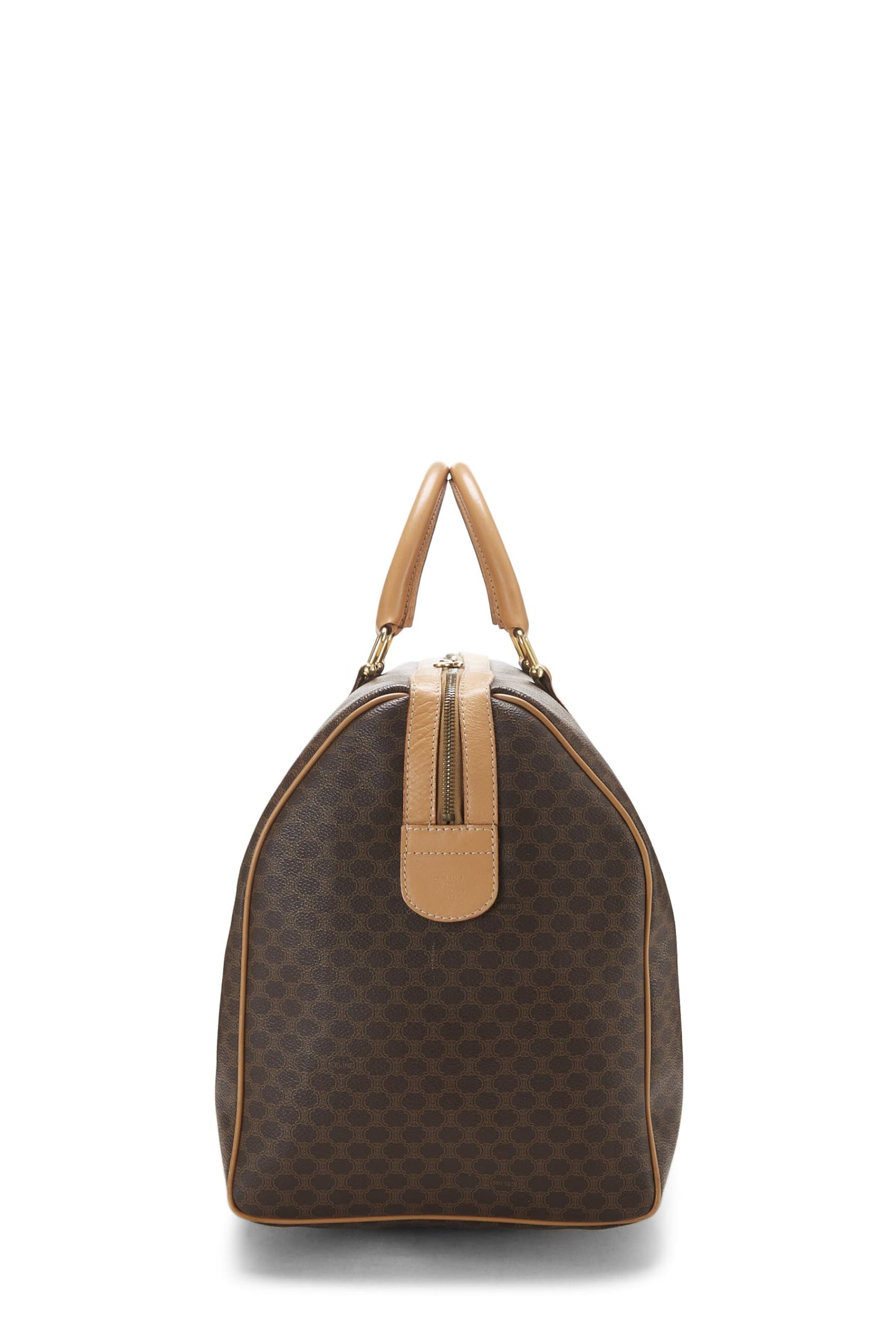 Céline, Sac Boston Macadam en toile enduite marron d'occasion, marron