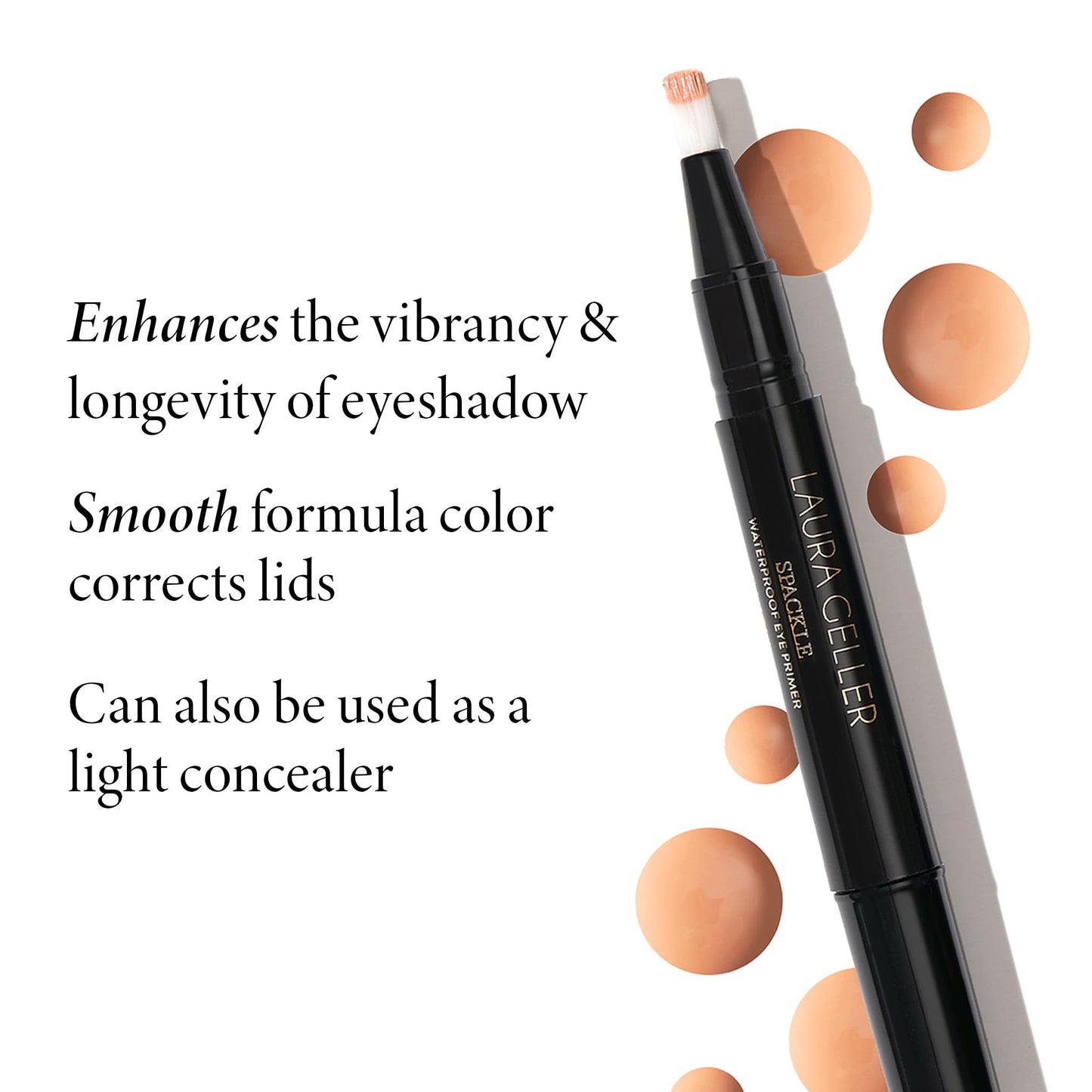 LAURA GELLER NEW YORK Base de sombras de ojos resistente al agua Eye Spackle + barra de sombras de ojos y delineador en punta doble Swipe-n-Line, ahumado (gris carbón/brillante)