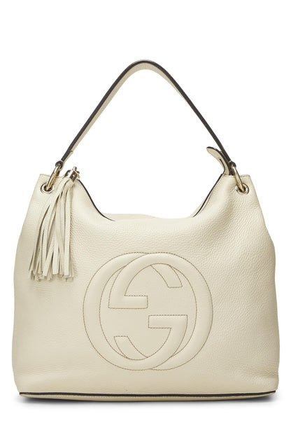 Gucci, sac hobo convertible Soho en cuir blanc d'occasion, blanc