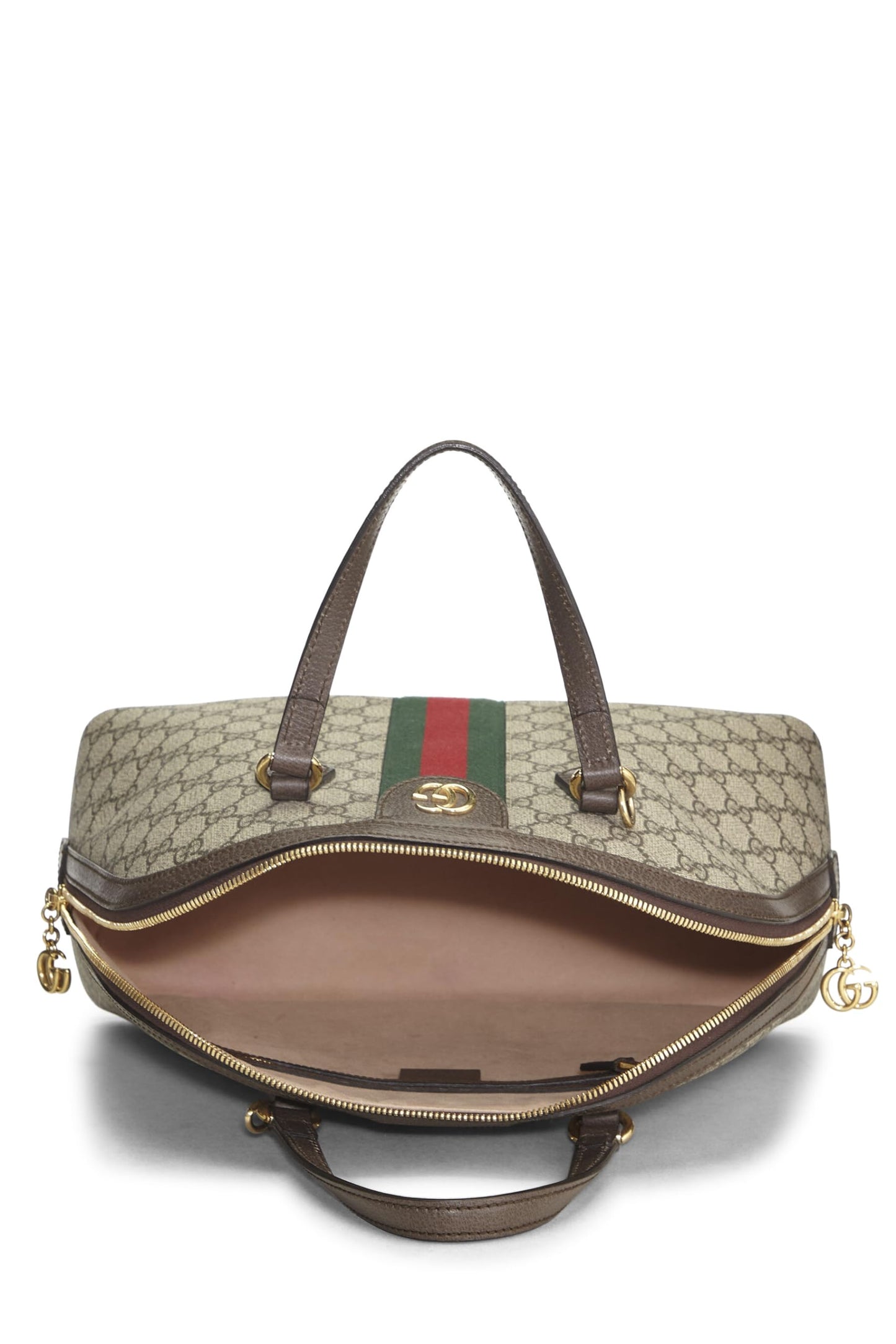 Gucci, sac à main Ophidia Dome Supreme GG Original d'occasion de taille moyenne, marron