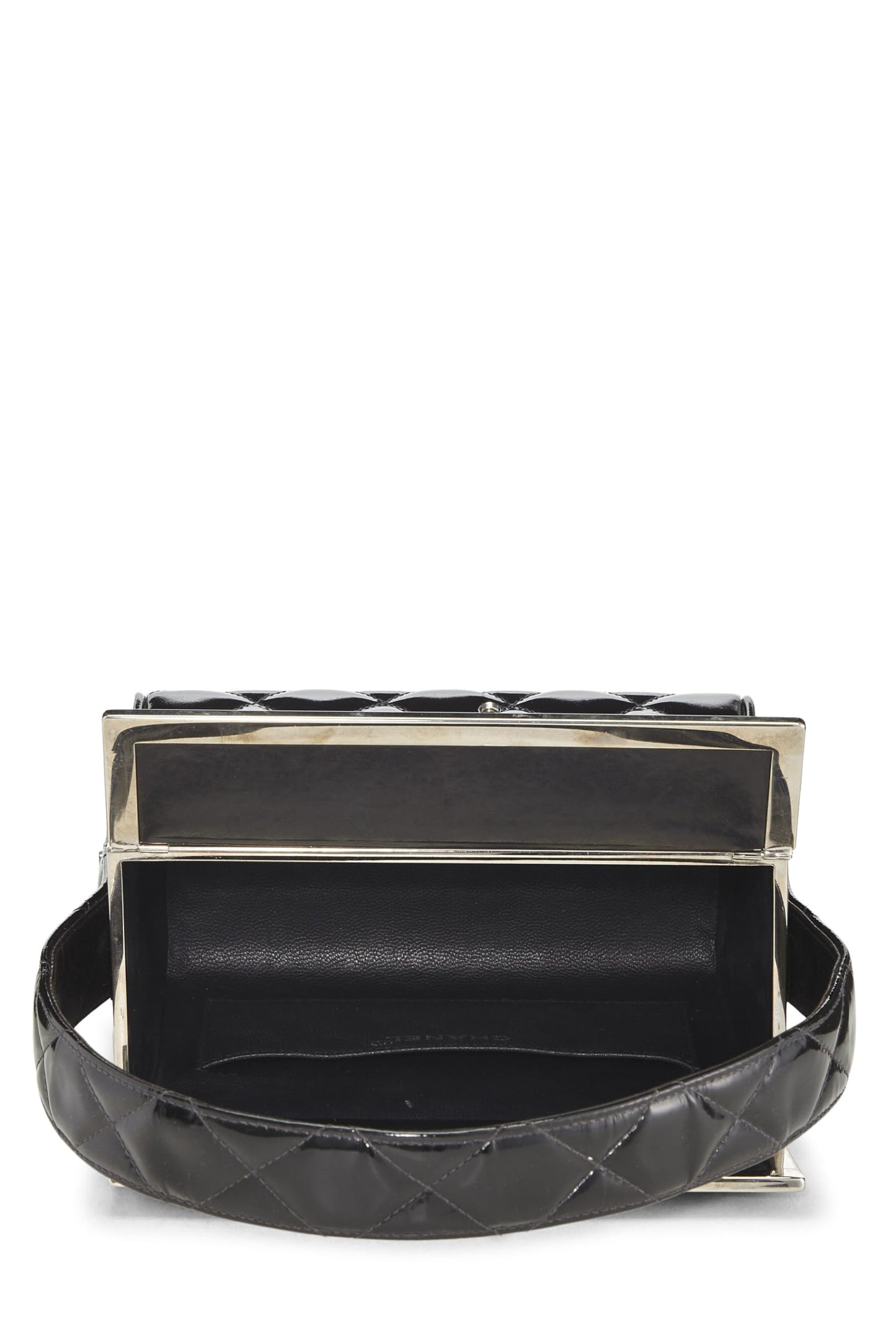 Chanel, Pre-Loved Black Patent Leather Box Vanity, Black