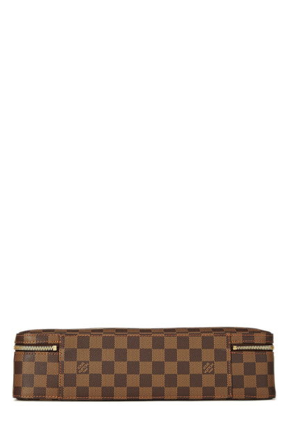 Louis Vuitton, Pre-Loved Damier Ebene Porte Ordinateur Sabana, Marrón