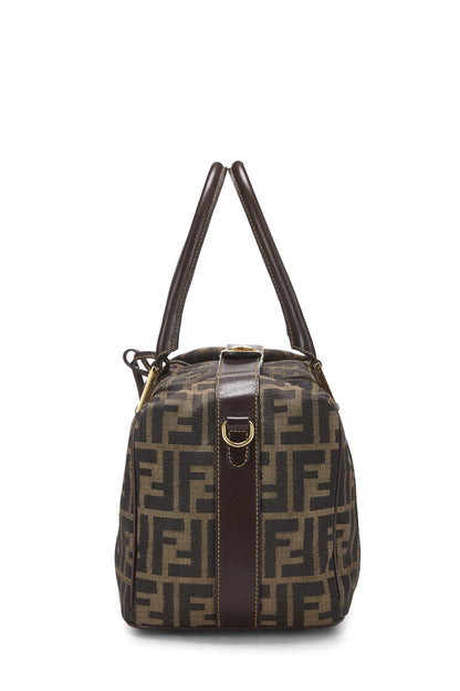 Fendi, sac à main convertible en toile marron Zucca, petit modèle, d'occasion, marron