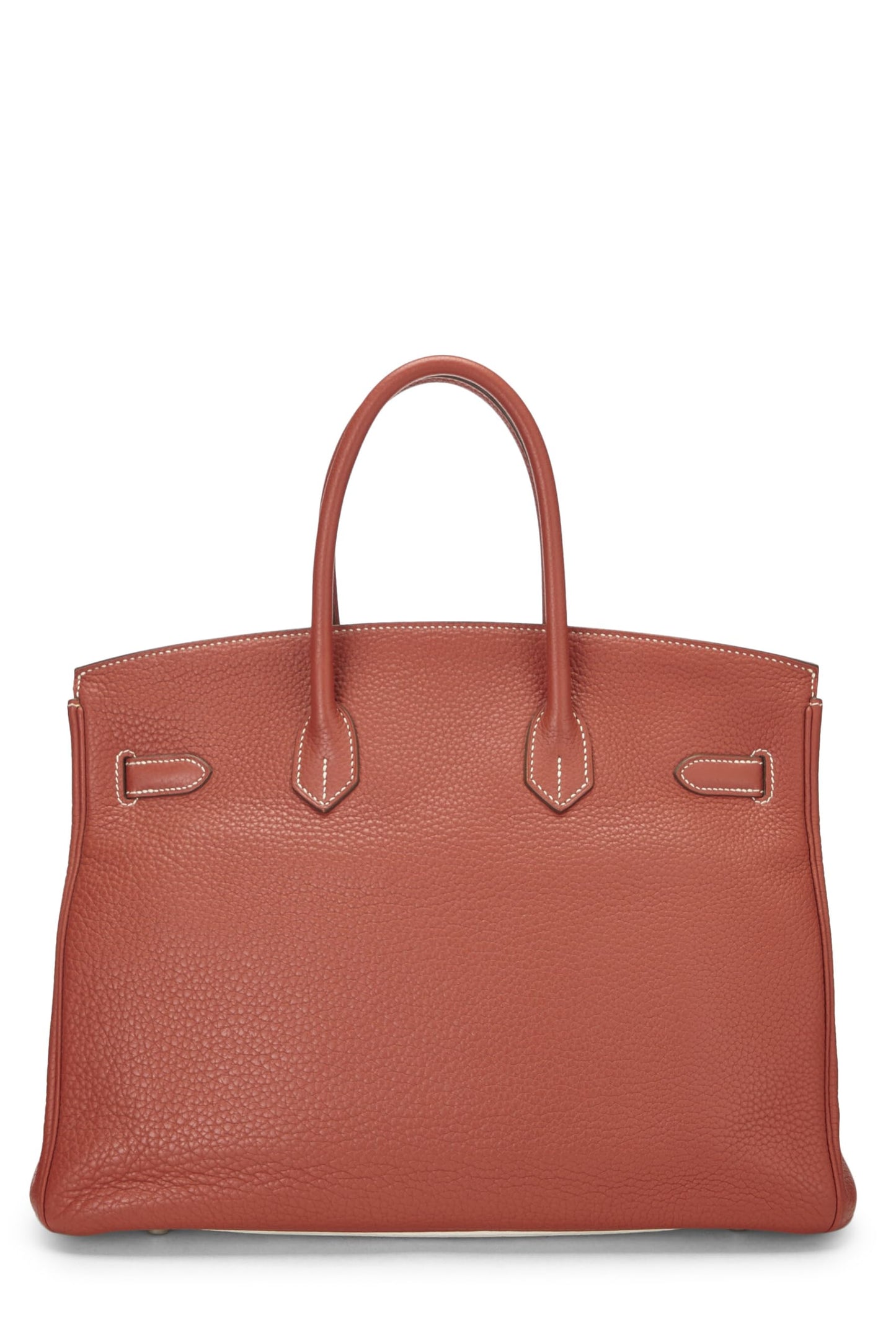 Hermès, Pre-Loved Sanguine & White Clemence Eclat Birkin 30, Sanguine