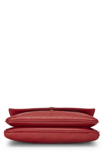 Louis Vuitton, Cherry Monogram Empreinte Twice d'occasion, rouge