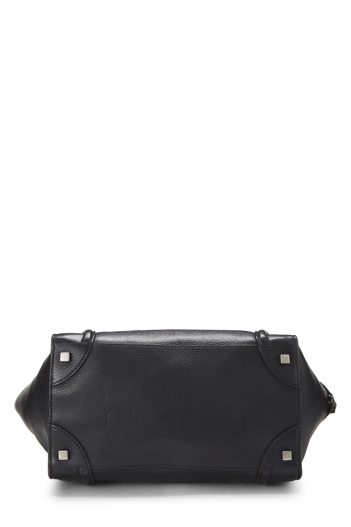 Céline, Maleta mini de piel de becerro con tambores negros Pre-Loved, Negro