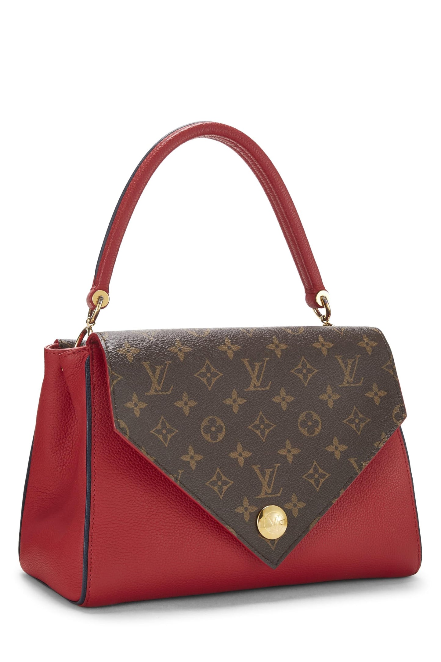 Louis Vuitton, Pre-Loved Red Monogram Leather Double V Bag, Red