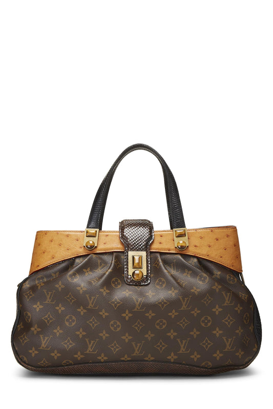 Louis Vuitton, Pre-Loved Monogram Canvas Ostrich Oskar Waltz Bag, Brown