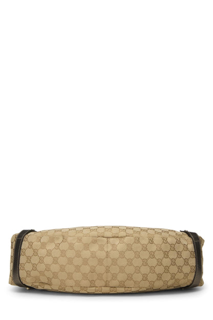 Gucci, sac fourre-tout Abbey en toile GG gris d'occasion, gris