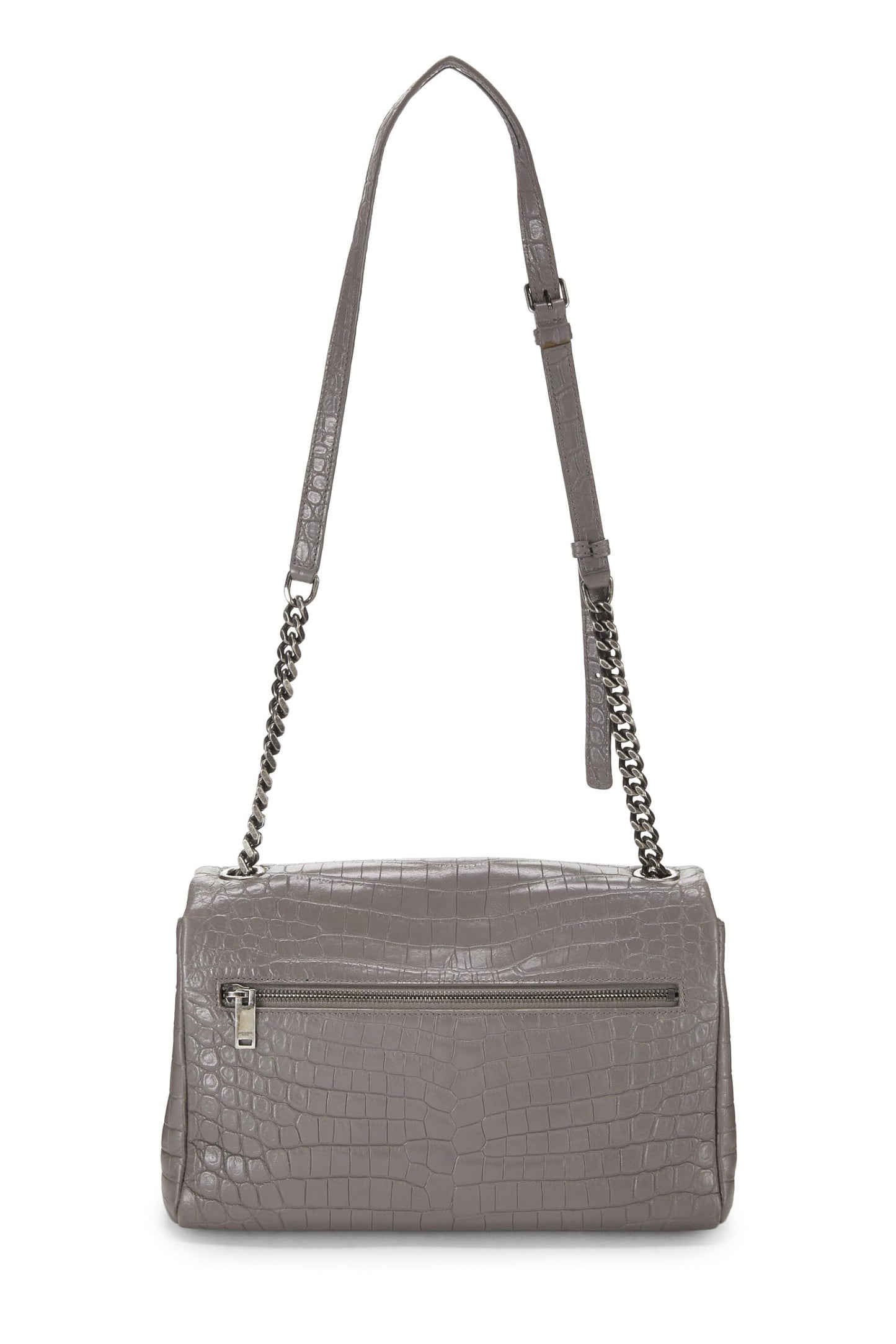 Yves Saint Laurent, West Hollywood gris à motif crocodile d'occasion, gris