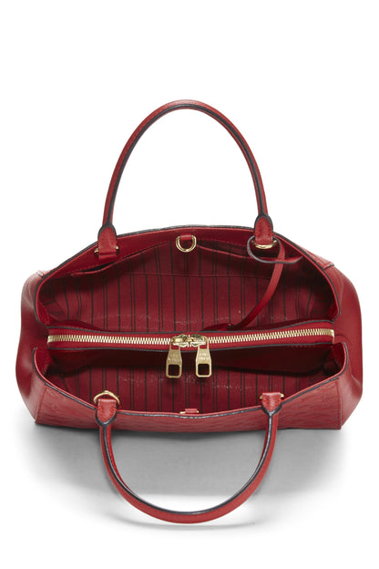 Louis Vuitton, Monograma rojo Pre-Loved Empreinte Montaigne MM, Rojo