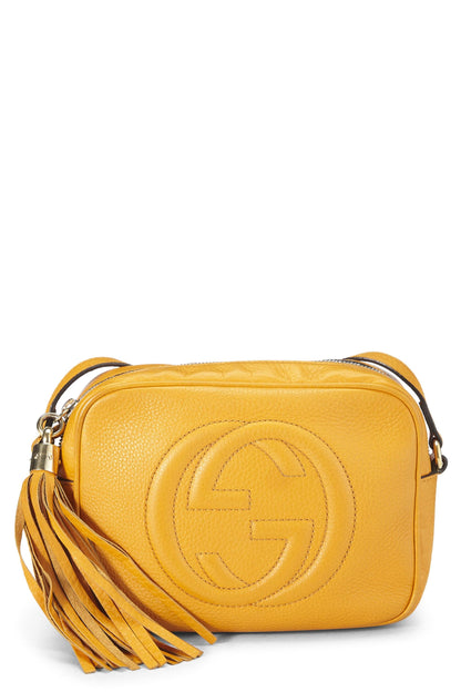 Gucci, Soho Disco en cuir grainé orange d'occasion, orange