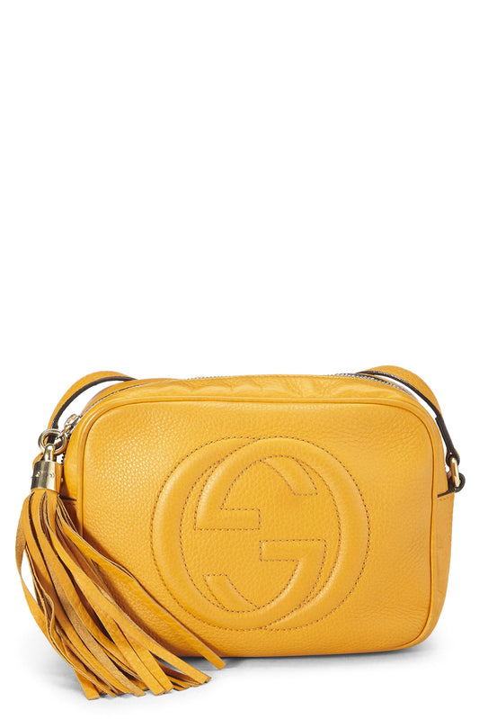 Gucci, Soho Disco en cuir grainé orange d'occasion, orange