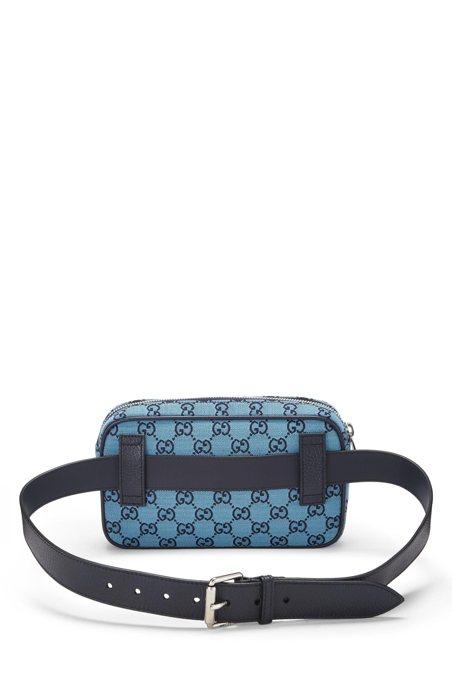 Gucci, sac ceinture en toile GG Marmont bleu d'occasion, bleu