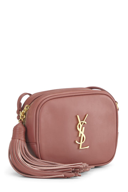 Yves Saint Laurent, sac Blogger en cuir de veau rose d'occasion, rose