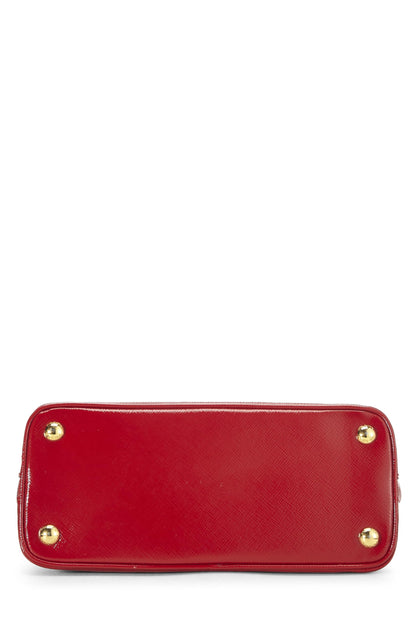 Prada, Pre-Loved Red Saffiano Vernice Promenade Small, Red