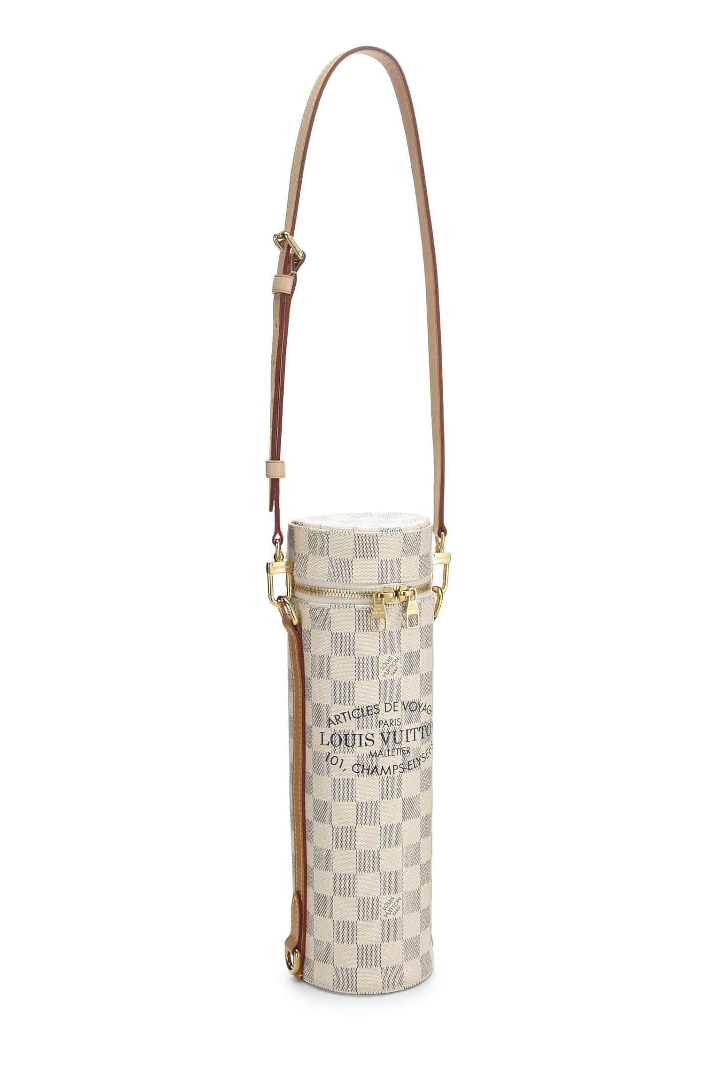 Louis Vuitton, Pre-Loved Damier Azur Porte-Bouteille, White