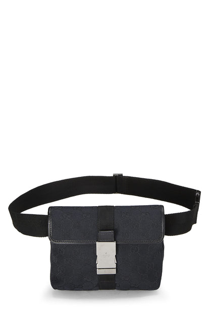 Gucci, Pre-Loved Black GG Canvas Belt Bag Small, Black