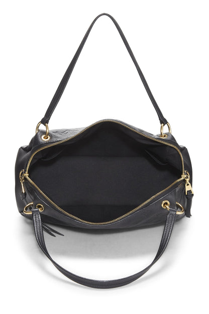 Louis Vuitton, Monograma negro Pre-Loved Empreinte Ponthieu PM, Negro