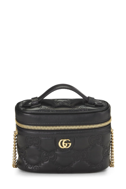 Gucci, Bolso mini con asa Guccissma Marmont negro Pre-Loved, Negro