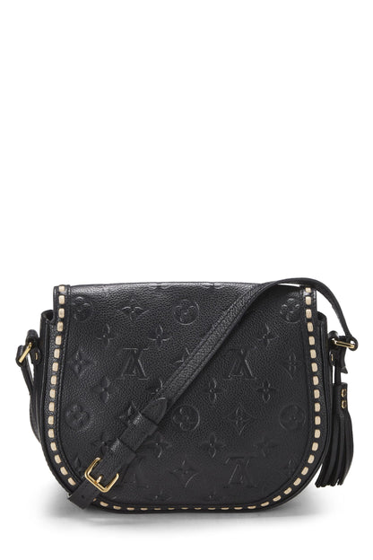 Louis Vuitton, sac à bandoulière Junot Empreinte Monogram noir d'occasion, noir