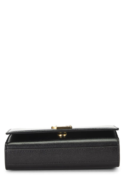 Yves Saint Laurent, Kate Small en cuir grainé noir d'occasion, noir