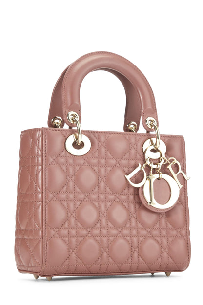 Dior, Pre-Loved Pink Cannage Lambskin My ABCDior Lady Dior Small, Pink