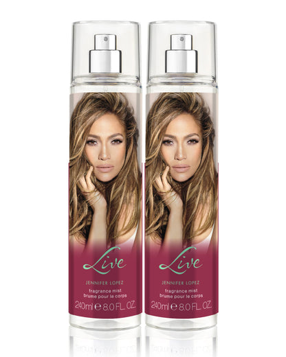 Brume corporelle Jennifer Lopez Live, 240 ml (8 fl oz) Duo Pack (2 Pack)