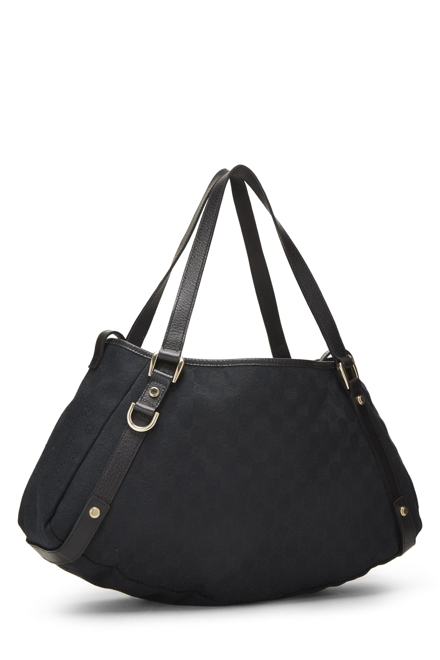 Gucci, sac fourre-tout Abbey en toile GG noir d'occasion, noir