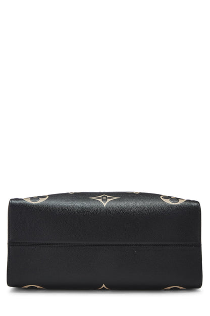 Louis Vuitton, Monograma gigante negro Pre-Loved Empreinte On The Go MM, Negro