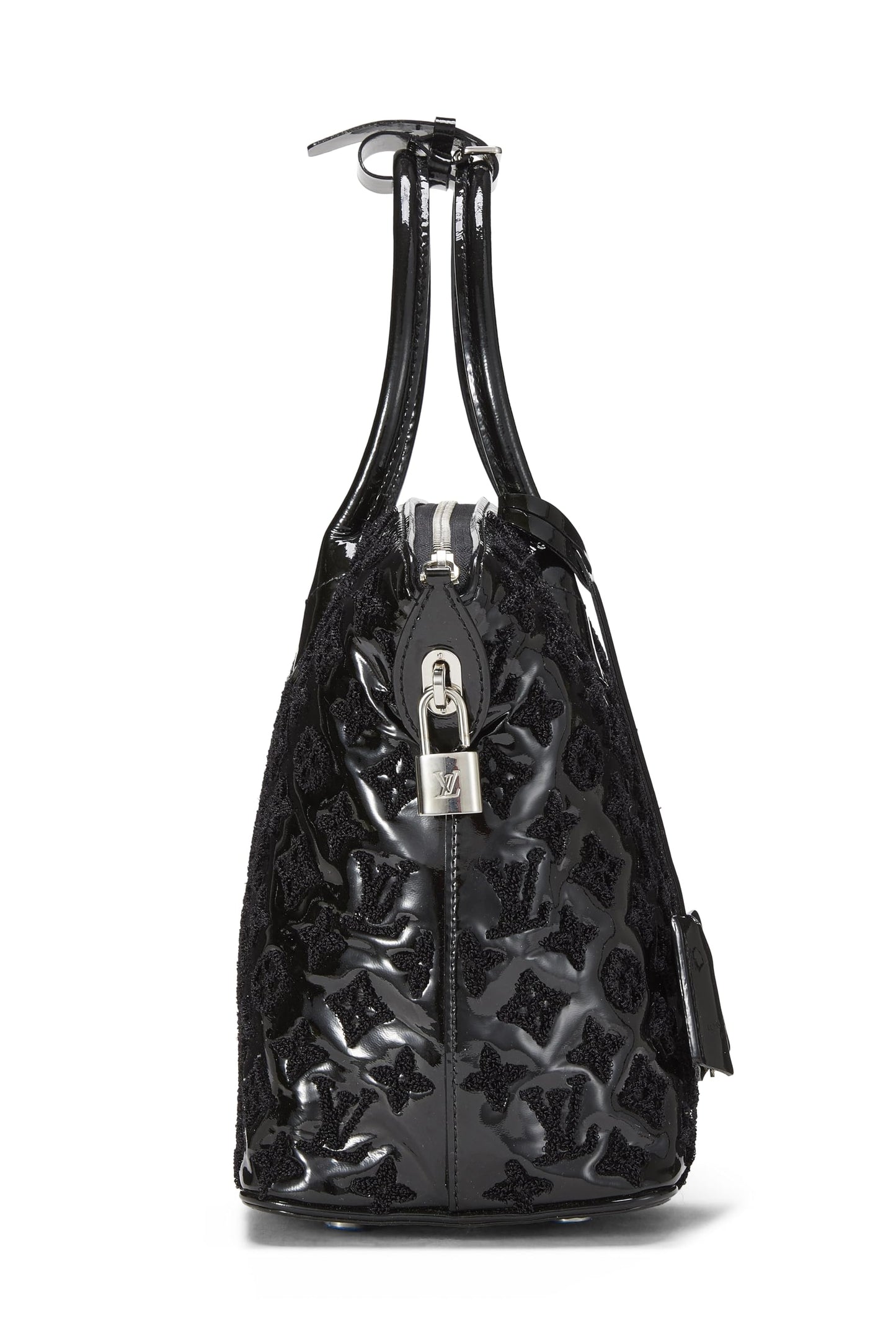 Louis Vuitton, Fascination Lockit en cuir verni noir monogrammé d'occasion, noir