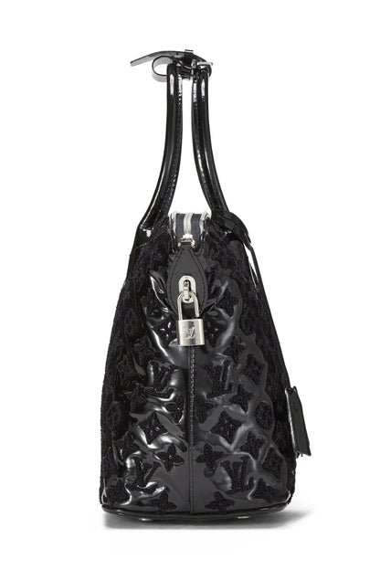 Louis Vuitton, Lockit fascinador de charol con monograma negro Pre-Loved, Negro