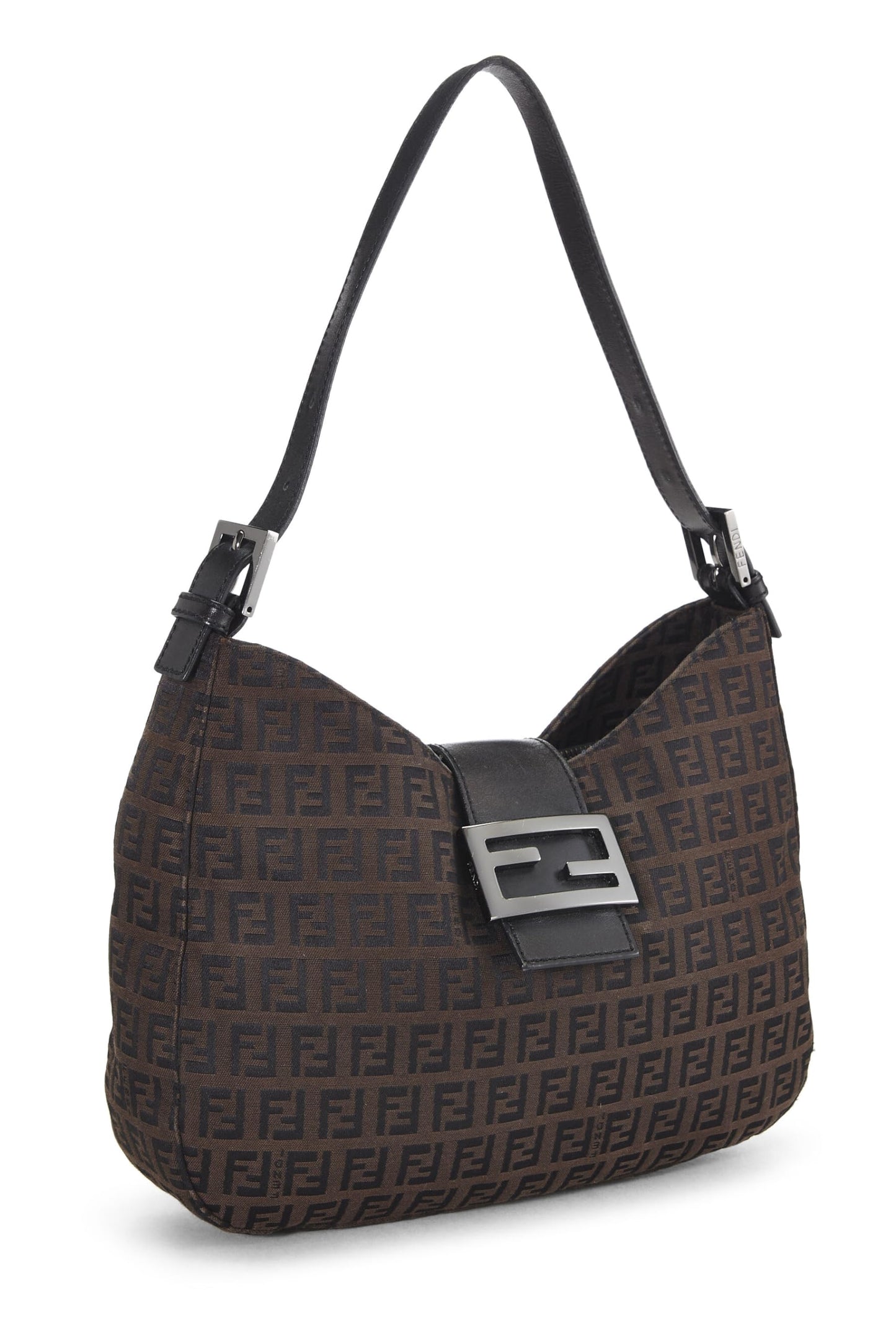 Fendi, Pre-Loved Brown Zucchino Canvas Shoulder Bag, Brown