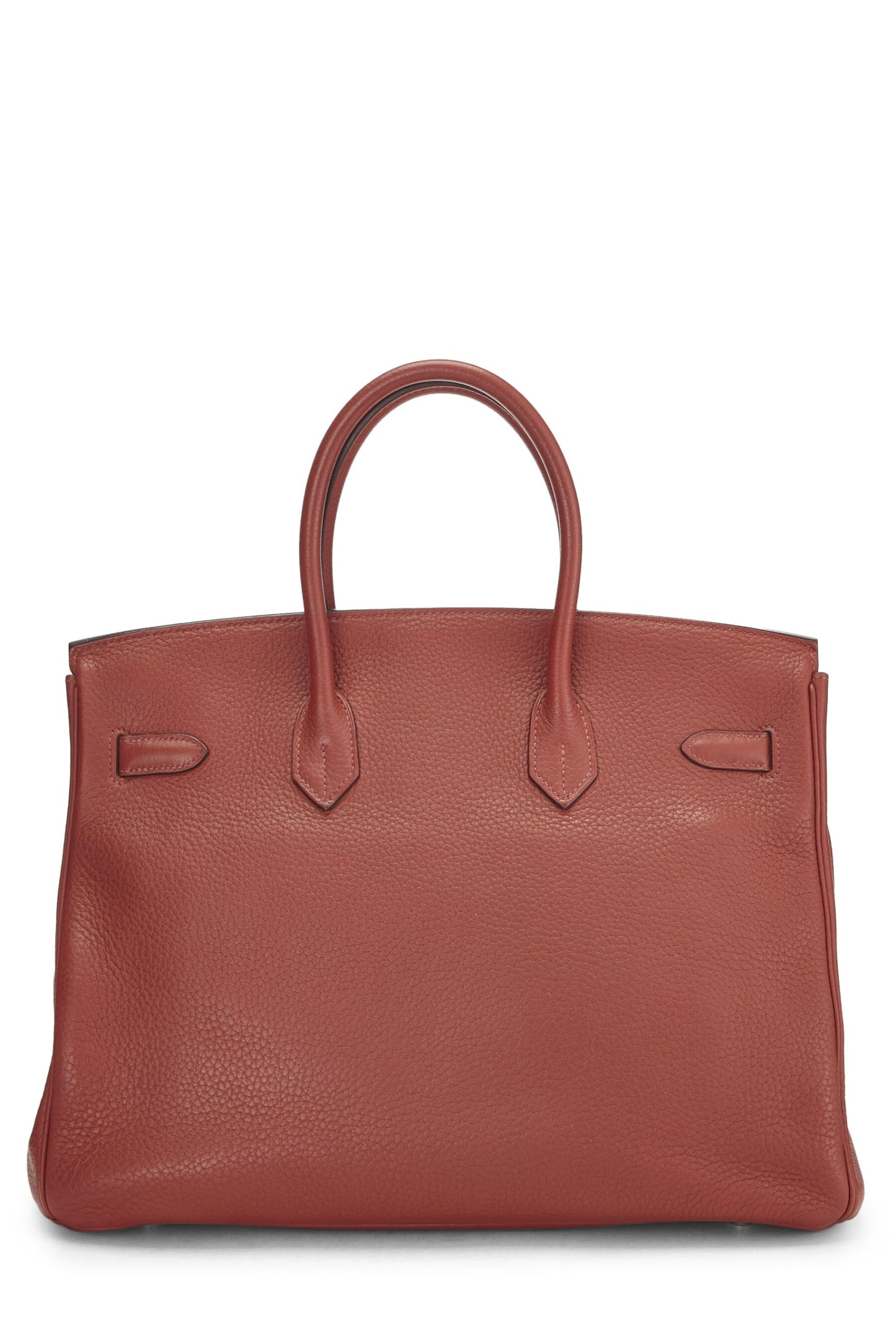 Hermès, Pre-Loved Rouge Venitienne Clemence Birkin 35, Rouge Venitienne